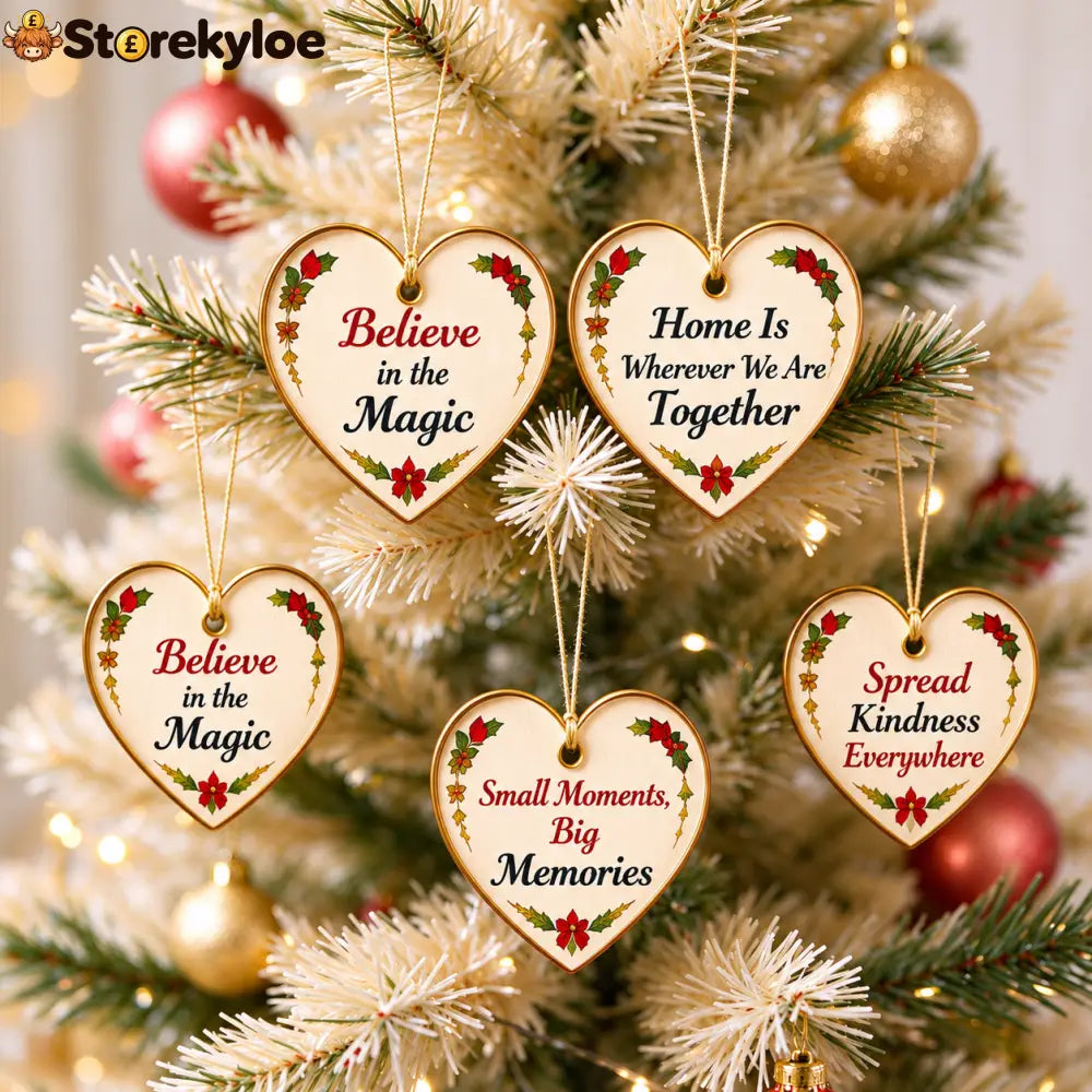 24 Days Of Christmas Love Advent Calendar Heart Ornament Set With Inspirational Messages Christmas Countdown Gift For