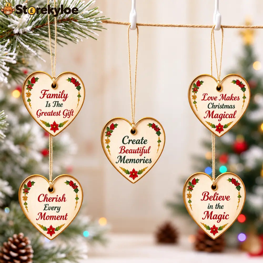 24 Days Of Christmas Love Advent Calendar Heart Ornament Set With Inspirational Messages Christmas Countdown Gift For