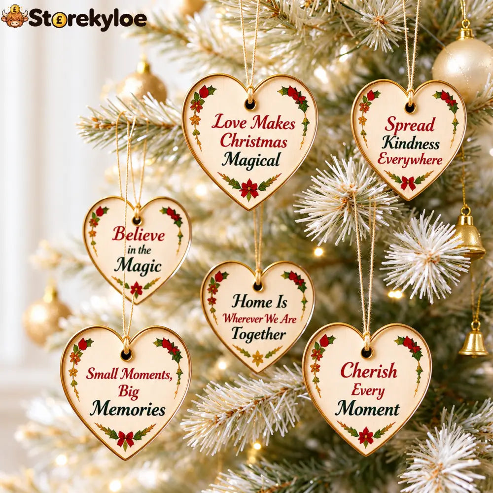 24 Days Of Christmas Love Advent Calendar Heart Ornament Set With Inspirational Messages Christmas Countdown Gift For