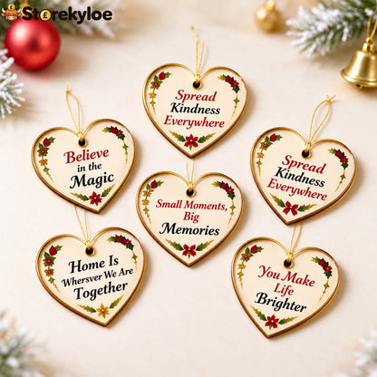 24 Days Of Christmas Love Advent Calendar Heart Ornament Set With Inspirational Messages Christmas Countdown Gift For