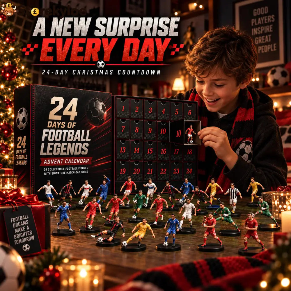 24 Days of Football Legends Advent Calendar | 24 Collectible Player Figures