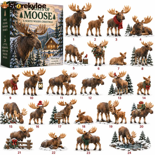 🌲24 Days of Moose – 24-Piece North Woods Christmas Collection
