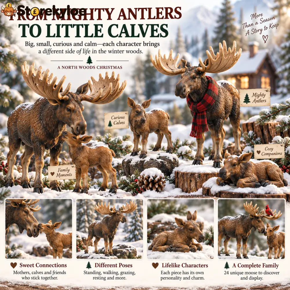 🌲24 Days of Moose – 24-Piece North Woods Christmas Collection
