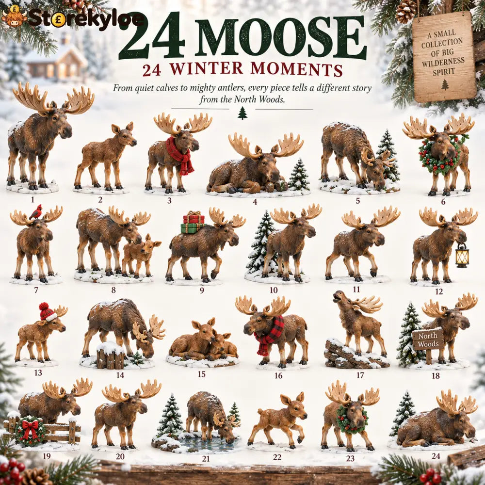 🌲24 Days of Moose – 24-Piece North Woods Christmas Collection