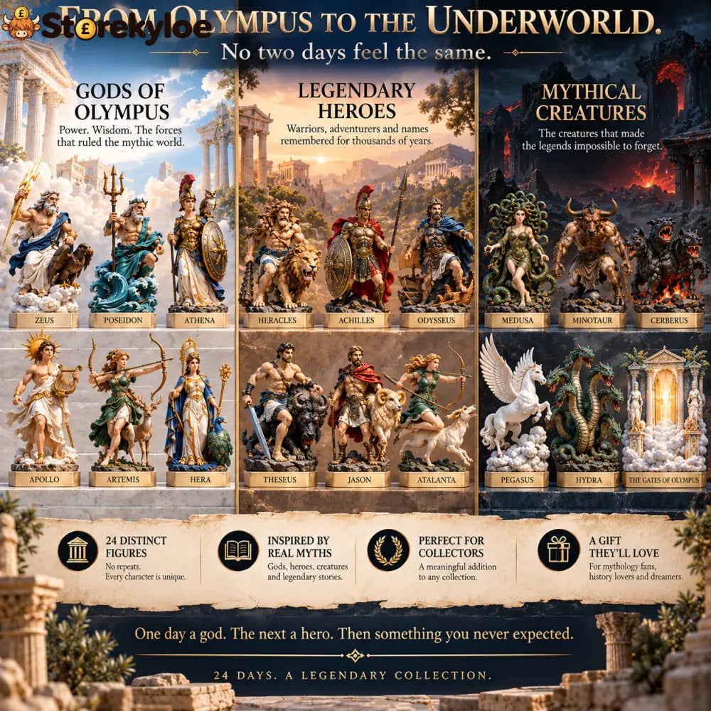 24 Days of Olympus – Gods Heroes & Monsters Mythology Collection ⚡🏛️