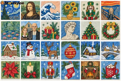 🎄 24 Days of Painting Advent Calendar – Christmas DIY Art Kit 🎨✨