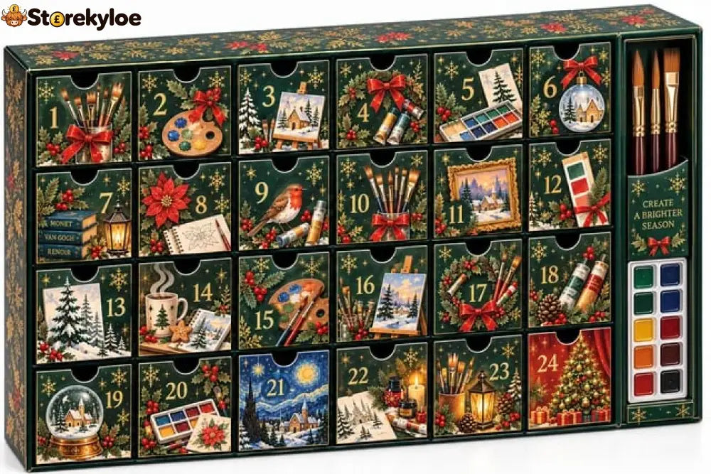 🎄 24 Days of Painting Advent Calendar – Christmas DIY Art Kit 🎨✨