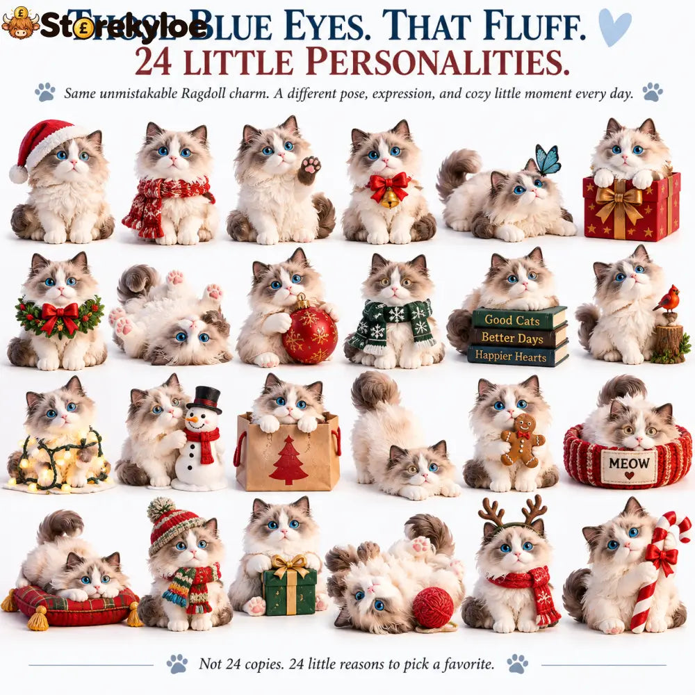 💙24 Days of Ragdoll Love, 24 Fluffy Little Personalities to Make Every Day Sweeter