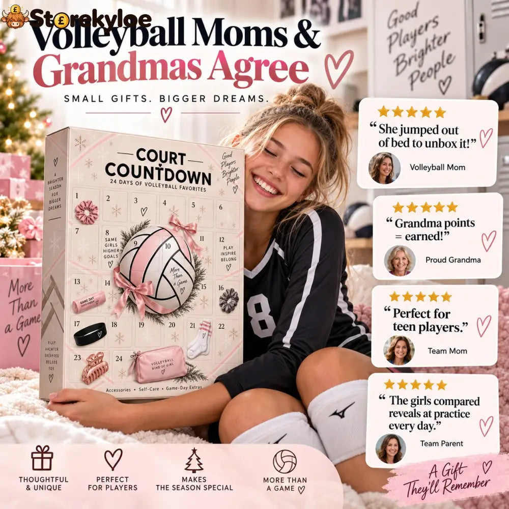 🏐 24 Days. 24 Surprises. One Volleyball-Obsessed Christmas., 2026 Court Countdown Mystery Box