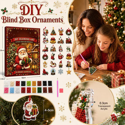 🎄2026 DIY Diamond Painting Advent Calendar – 24 Handmade Christmas Ornament Craft Kit