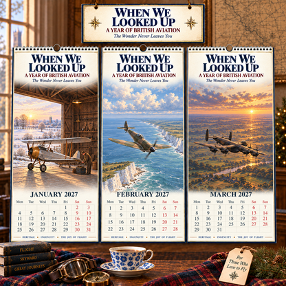✨When We Looked Up: A Year of British Aviation 2027 Wall Calendar ✈️