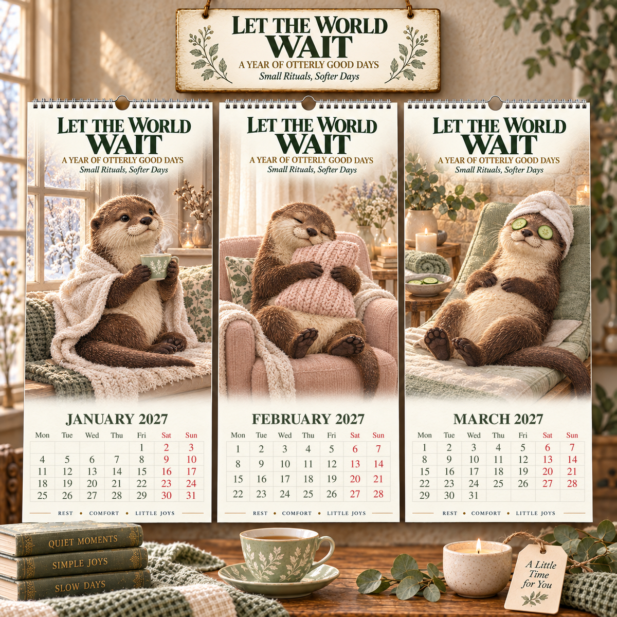 ✨Let The World Wait 2027 Wall Calendar 🦦