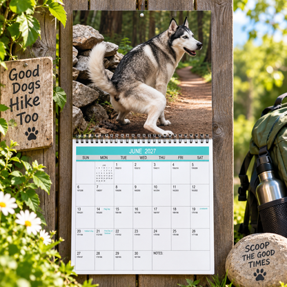 Pooing Dogs 2027 Wall Calendar – 12-Month Funny Dog Calendar, Hilarious Pooping Dog Scenes Hanging Planner for Dog Lovers & Gag Gift