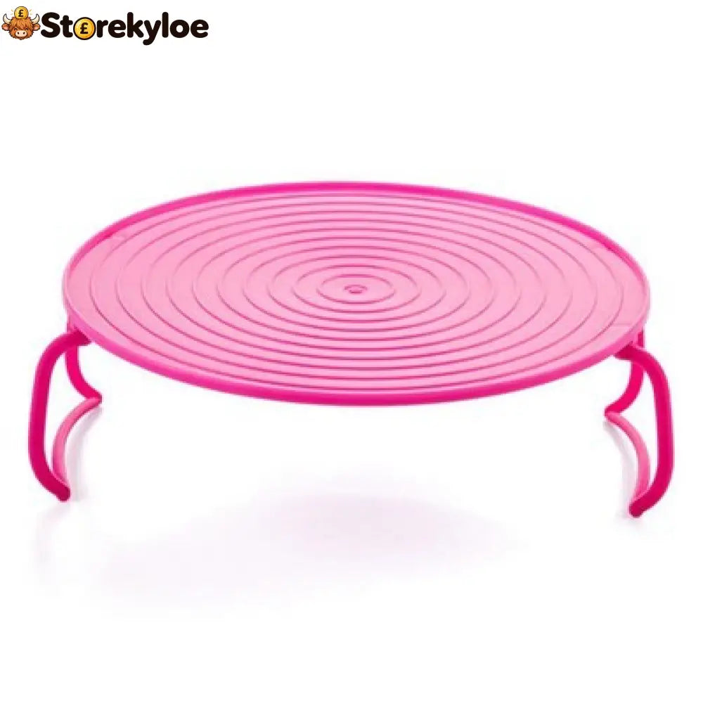 3-in-1 Plastic Microwave Plate Holder - Pink