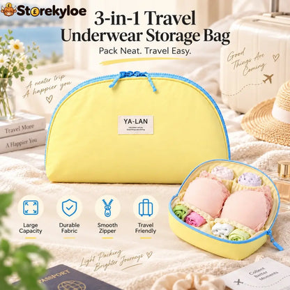 🧳 3-in-1 Travel Underwear Storage Bag