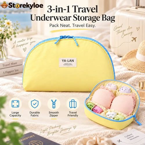 🧳 3-in-1 Travel Underwear Storage Bag