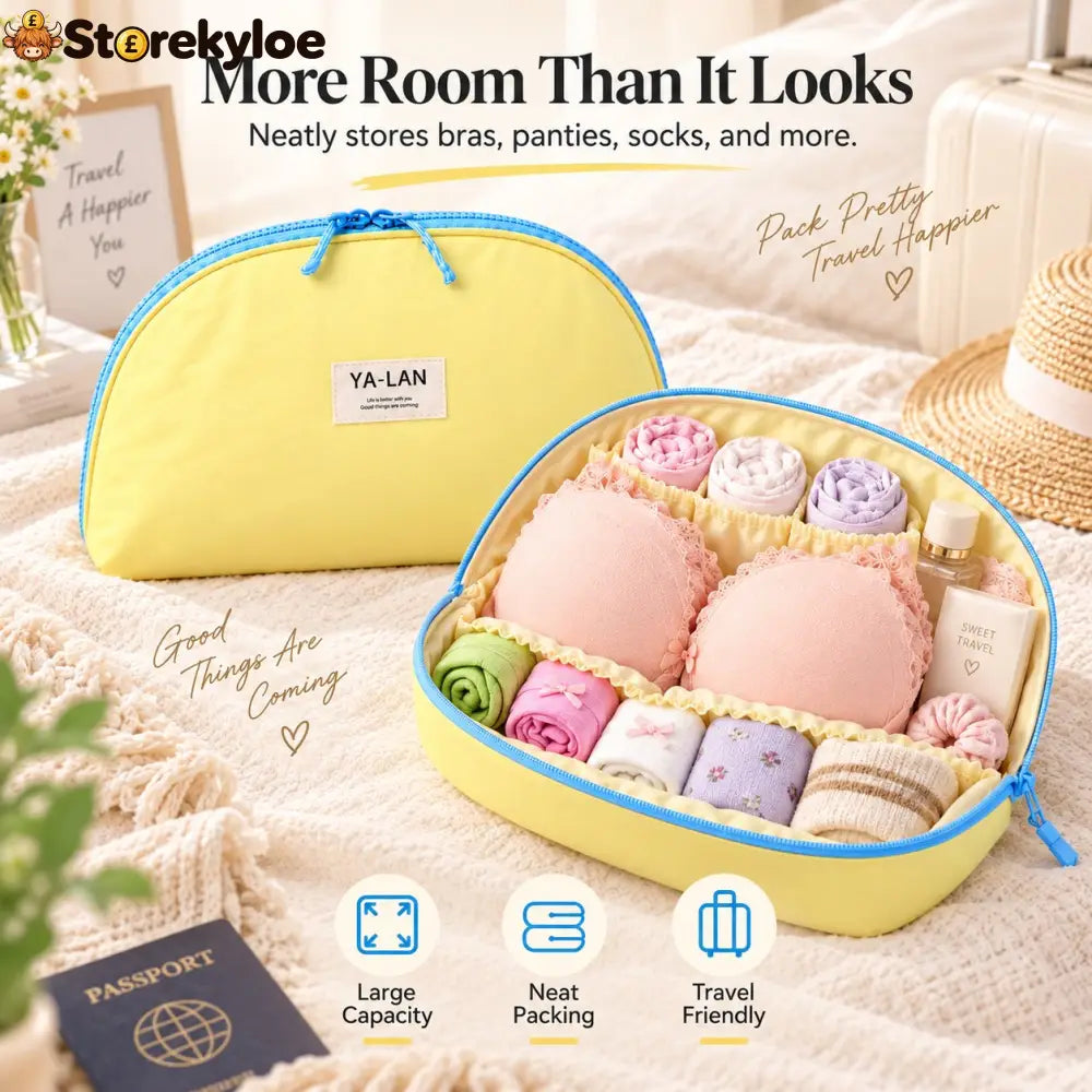 🧳 3-in-1 Travel Underwear Storage Bag