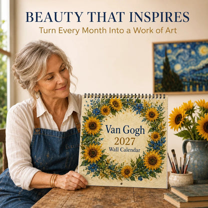 🎨 A Year of Van Gogh: 2027 Wall Calendar with 12 Stunning Paintings