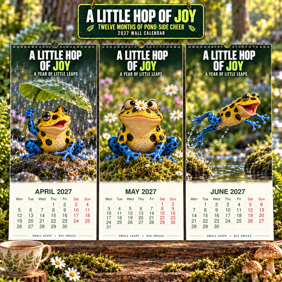 ✨A Little Hop Of Joy 2027 Wall Calendar 🐸✨