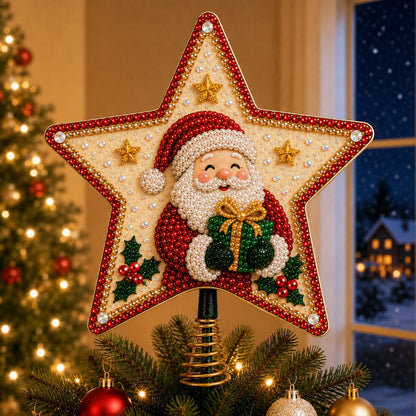 🎉 Pearl Diamond Art Christmas Tree Topper DIY Kit