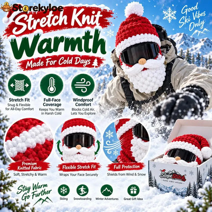 🎅🏂 3D Christmas Knit Ski Mask | Warm Full-Face Cover in 3 Festive Styles for Ski Trips Parties & Winter Adventures ❄️