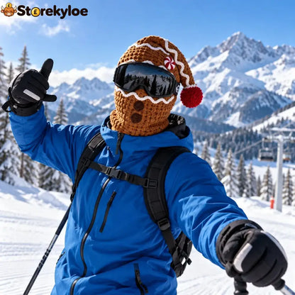 🎅🏂 3D Christmas Knit Ski Mask | Warm Full-Face Cover in 3 Festive Styles for Ski Trips Parties & Winter Adventures ❄️
