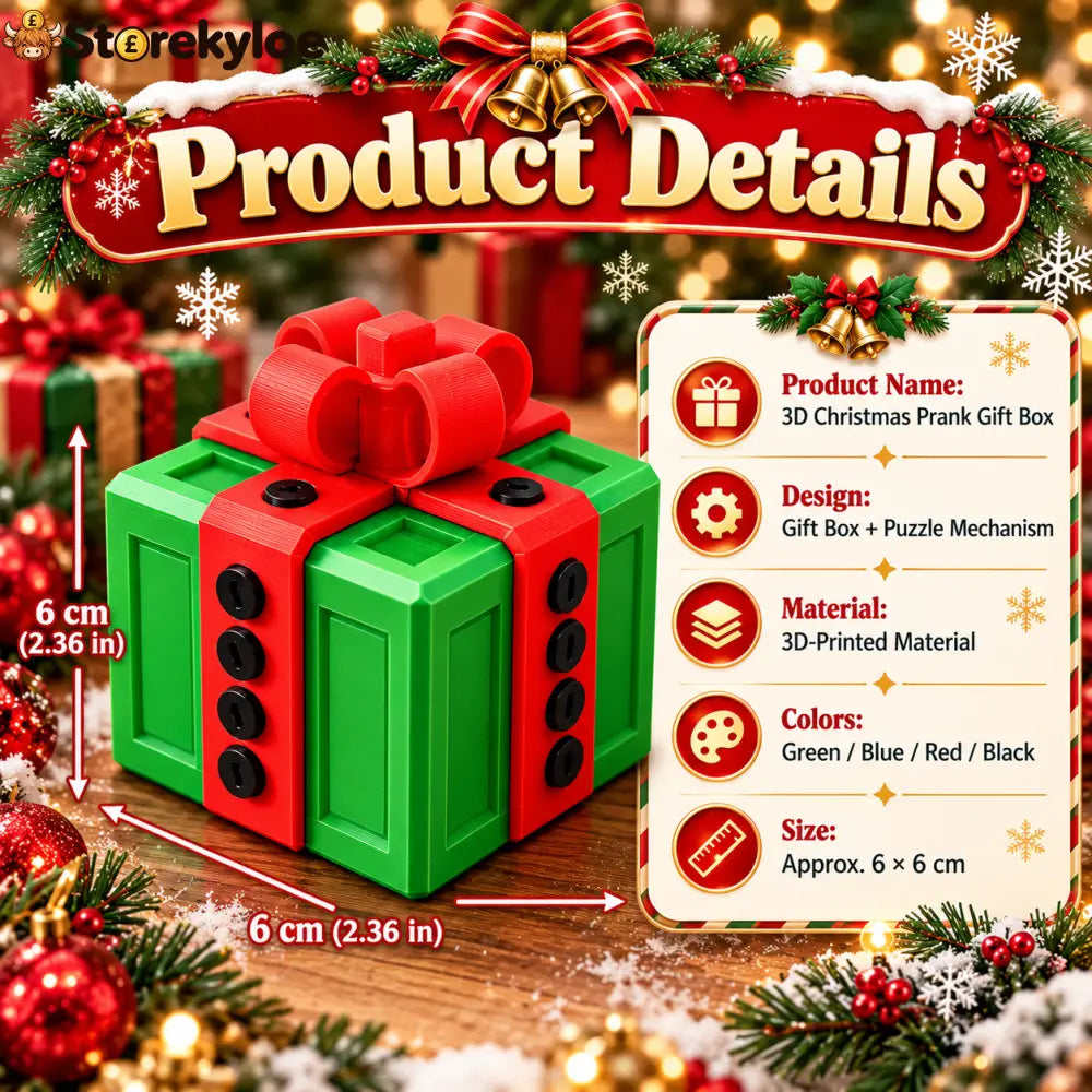 🎁 3D Christmas Prank Gift Box