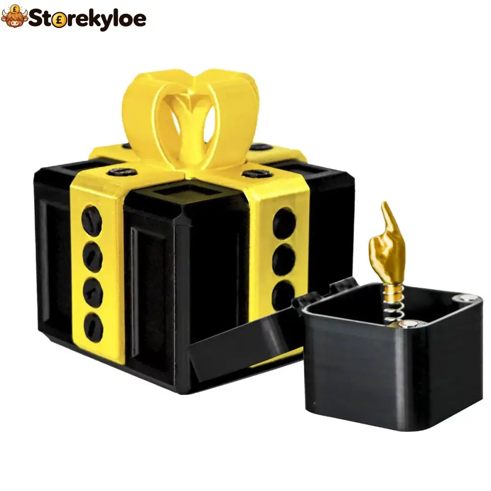 🎁 3D Christmas Prank Gift Box - GIft Box + Finger Box / Black