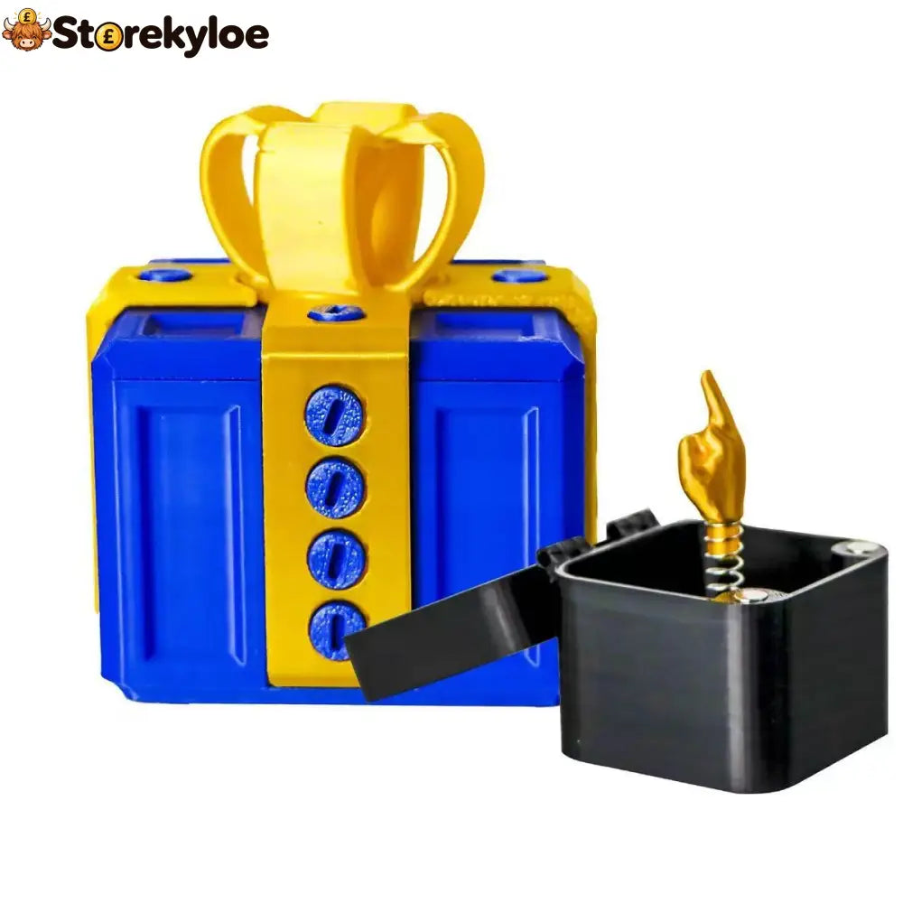 🎁 3D Christmas Prank Gift Box - GIft Box + Finger Box / Blue