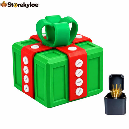 🎁 3D Christmas Prank Gift Box - GIft Box + Finger Box / Green