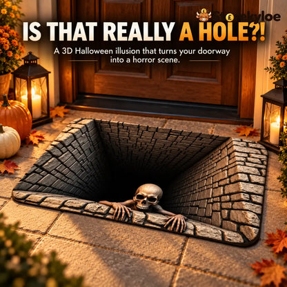 🎃 3D Halloween Horror Floor Mat – Spooky Skull Illusion Door Rug - A / 40*60CM