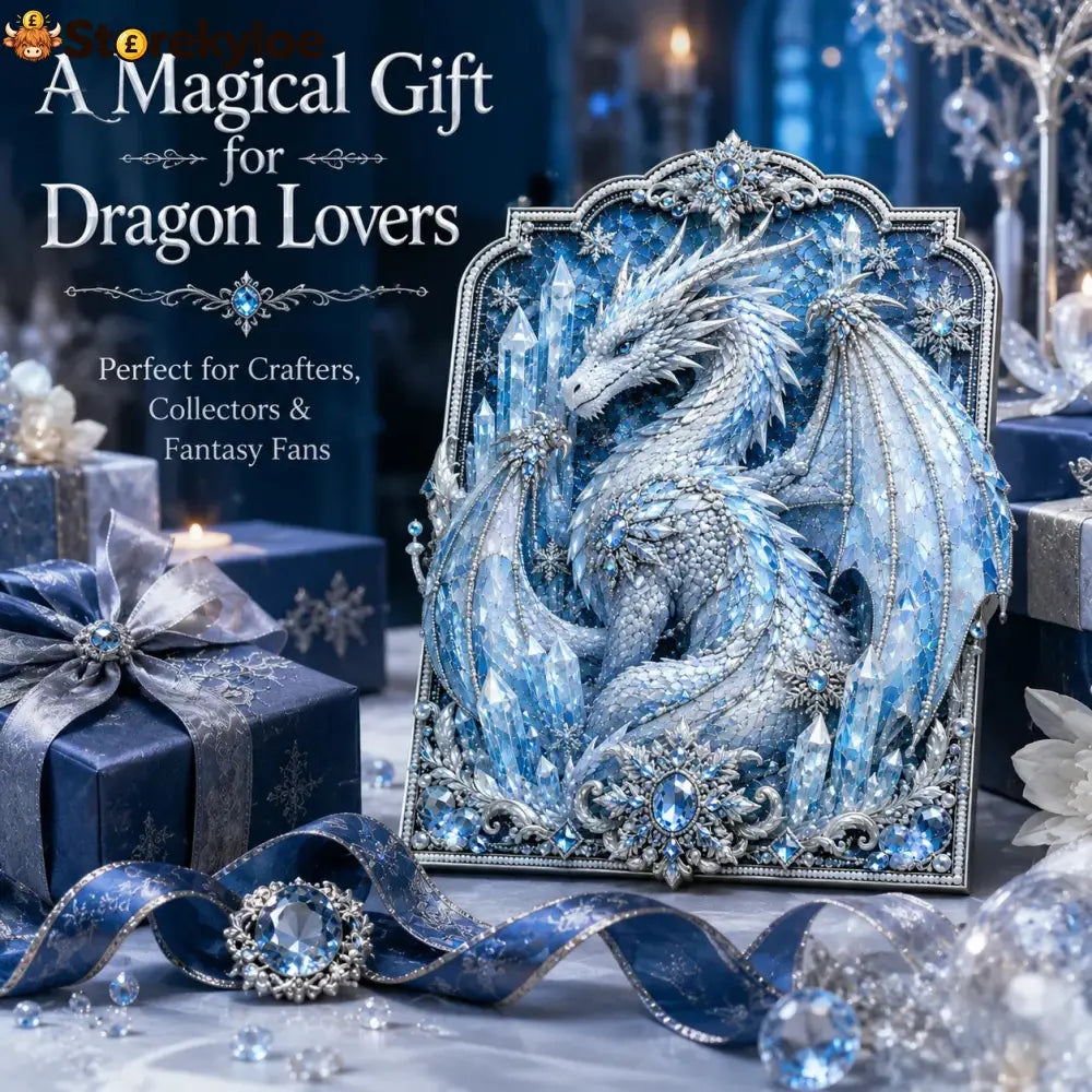 🐉 3D Layered Dragon Diamond Painting Kit 5 Styles Fantasy Crystal Pearl Drill DIY Art Decor 25×30cm