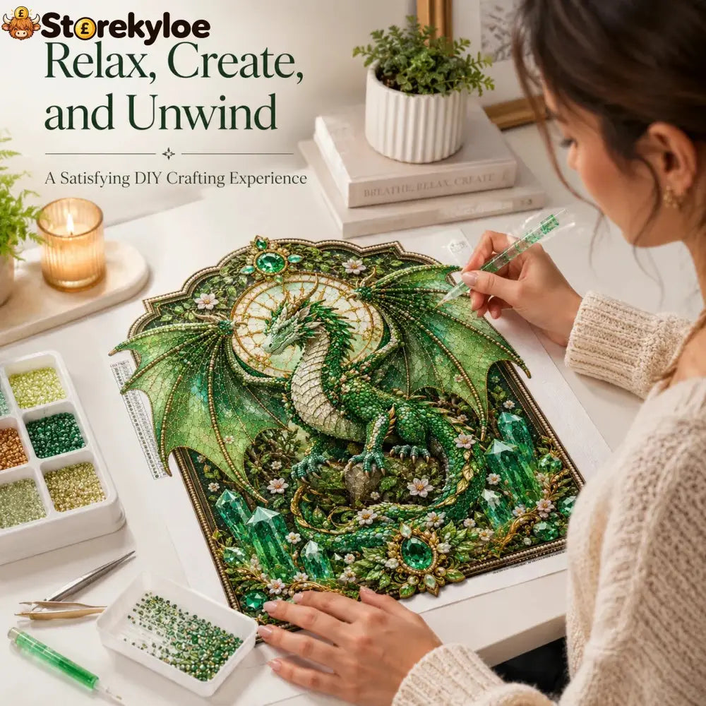 🐉 3D Layered Dragon Diamond Painting Kit 5 Styles Fantasy Crystal Pearl Drill DIY Art Decor 25×30cm