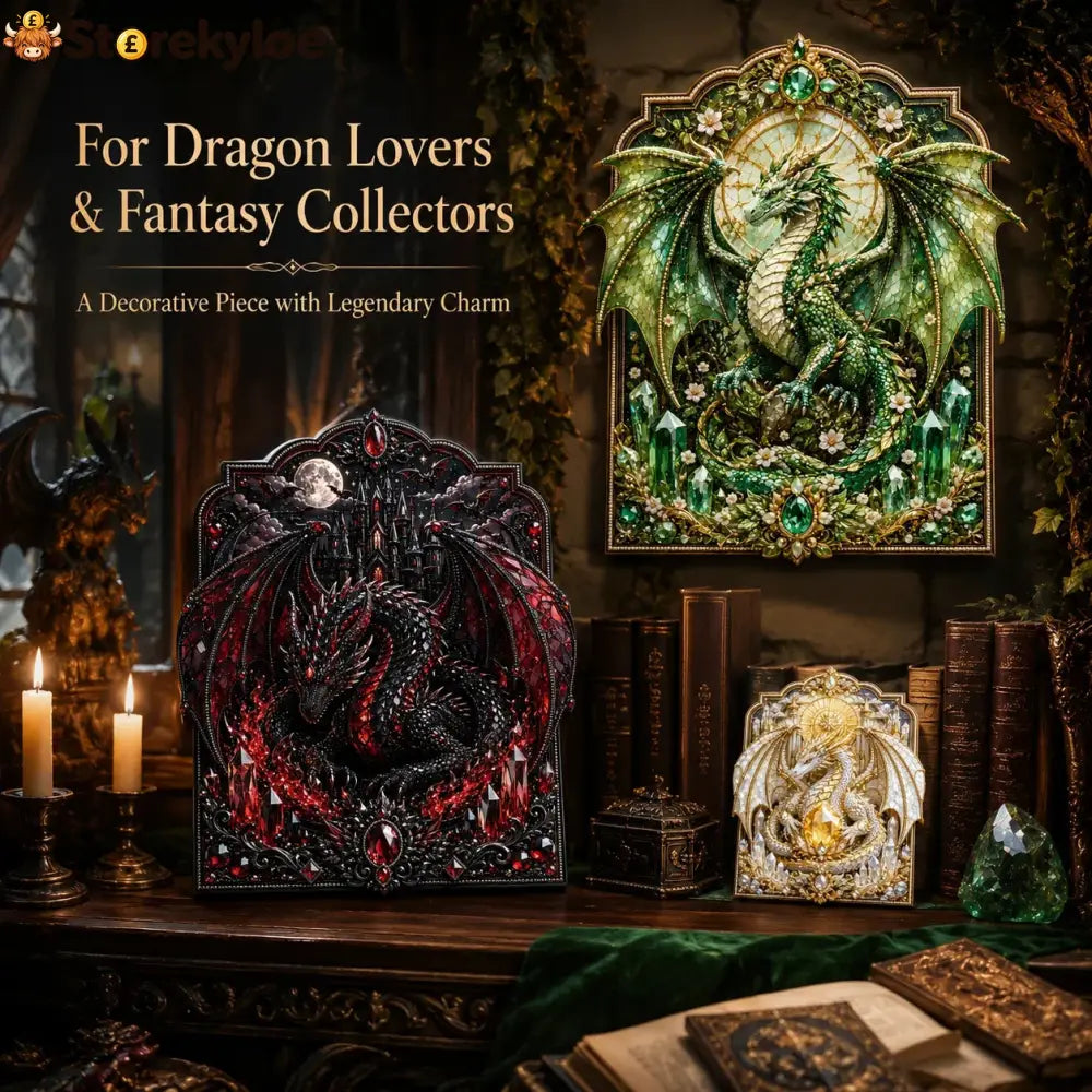 🐉 3D Layered Dragon Diamond Painting Kit 5 Styles Fantasy Crystal Pearl Drill DIY Art Decor 25×30cm