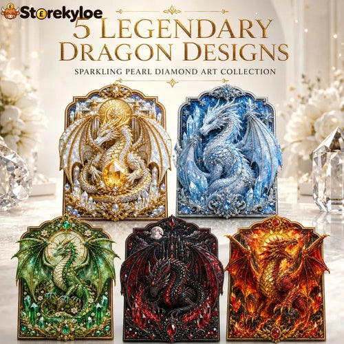 🐉 3D Layered Dragon Diamond Painting Kit 5 Styles Fantasy Crystal Pearl Drill DIY Art Decor 25×30cm