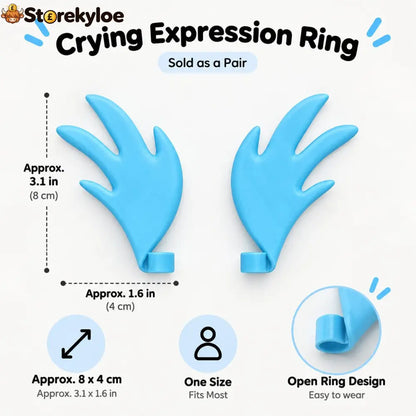 3d Printed Anime-inspired Crying Expression Ring