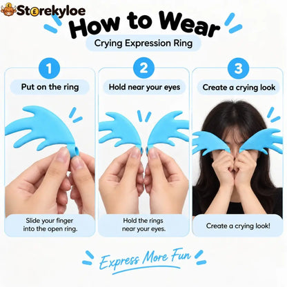 3d Printed Anime-inspired Crying Expression Ring