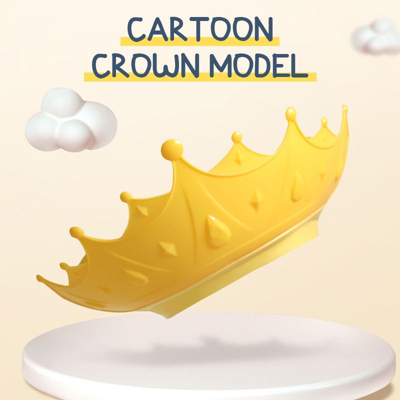 📢📢48% OFF !! ⏰ Kids' Ear Protective Cap – Waterproof Shower Hat, Adjustable & Cartoon Crown Design ✨