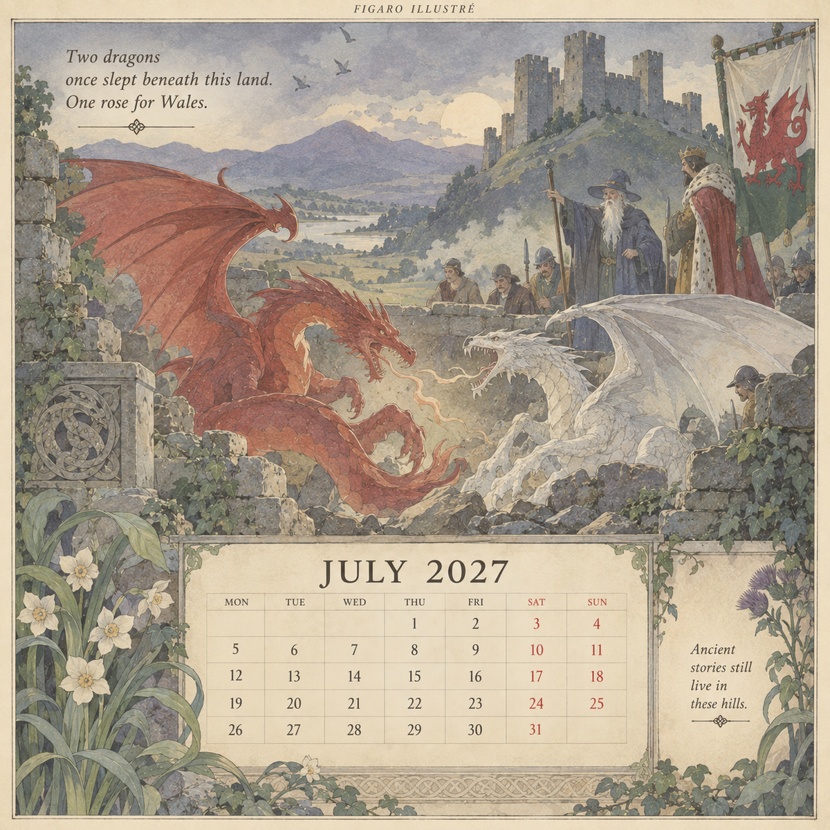 Legends of Britain 2027 Wall Calendar – Folk Tales, Monsters & Old Stories ——12 Months of Ancient Legends, Mysterious Creatures & Forgotten British Tales