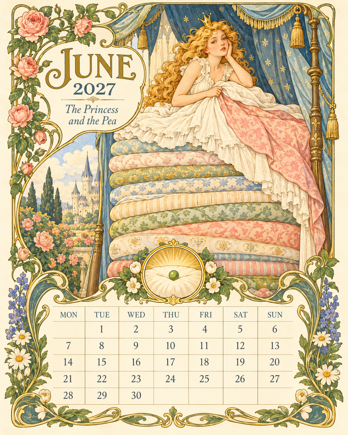 📖 Andersen Fairy Tales 2027 Wall Calendar – A Year of Storybook Wonder