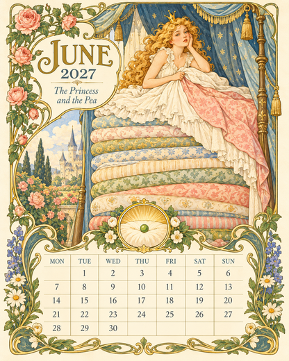 📖 Andersen Fairy Tales 2027 Wall Calendar – A Year of Storybook Wonder
