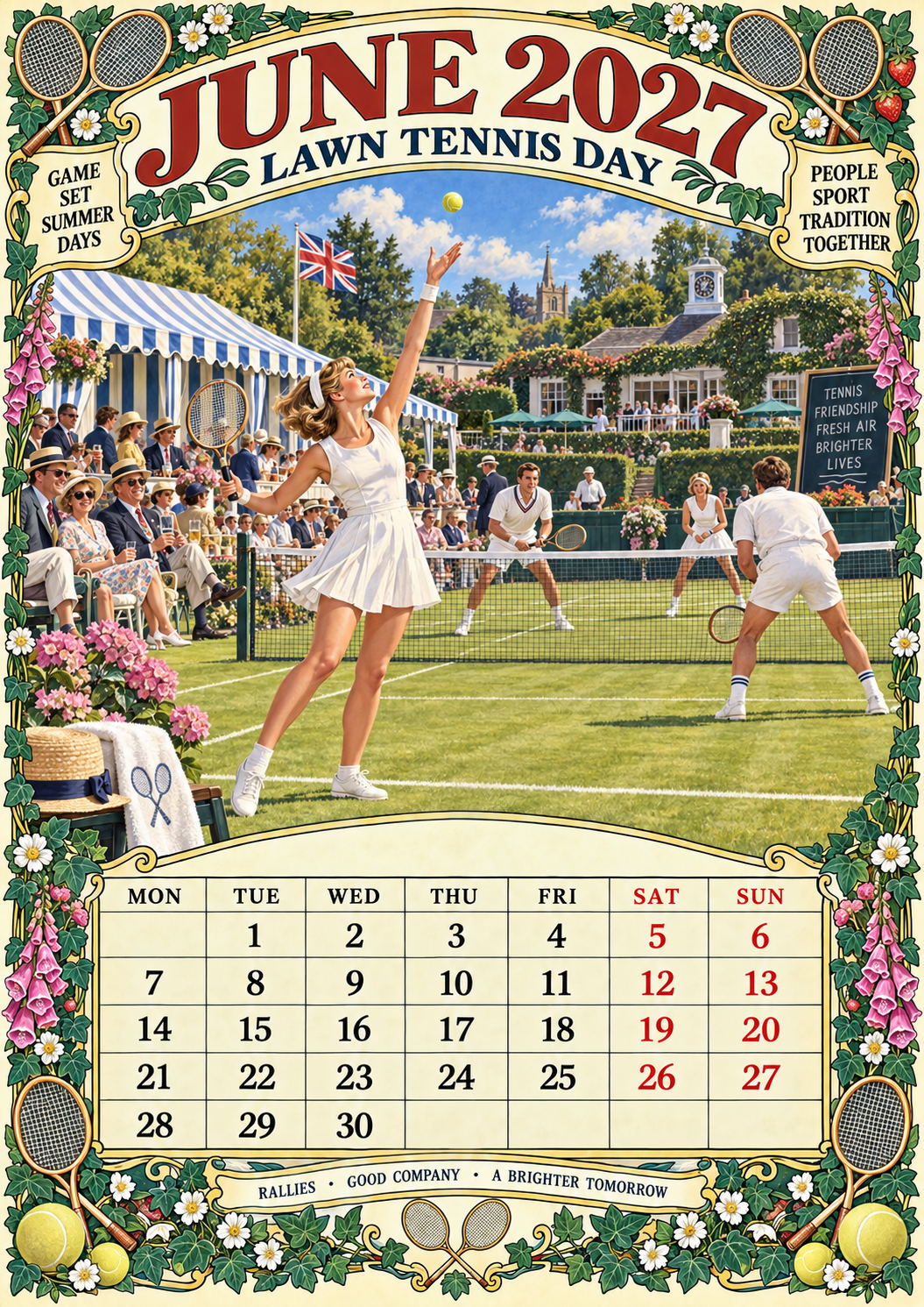 Britain at Play 2027 Wall Calendar – Leisure Days of the Sixties & Seventies ——The games, the days out, and the people who made them special.