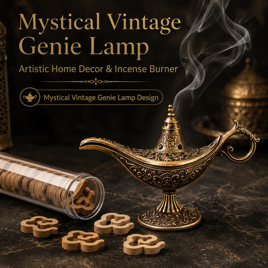 📢📢48% OFF !! ⏰Vintage Aladdin Genie Lamp Incense Holder – Aladdin-Inspired Aromatherapy Home Decor