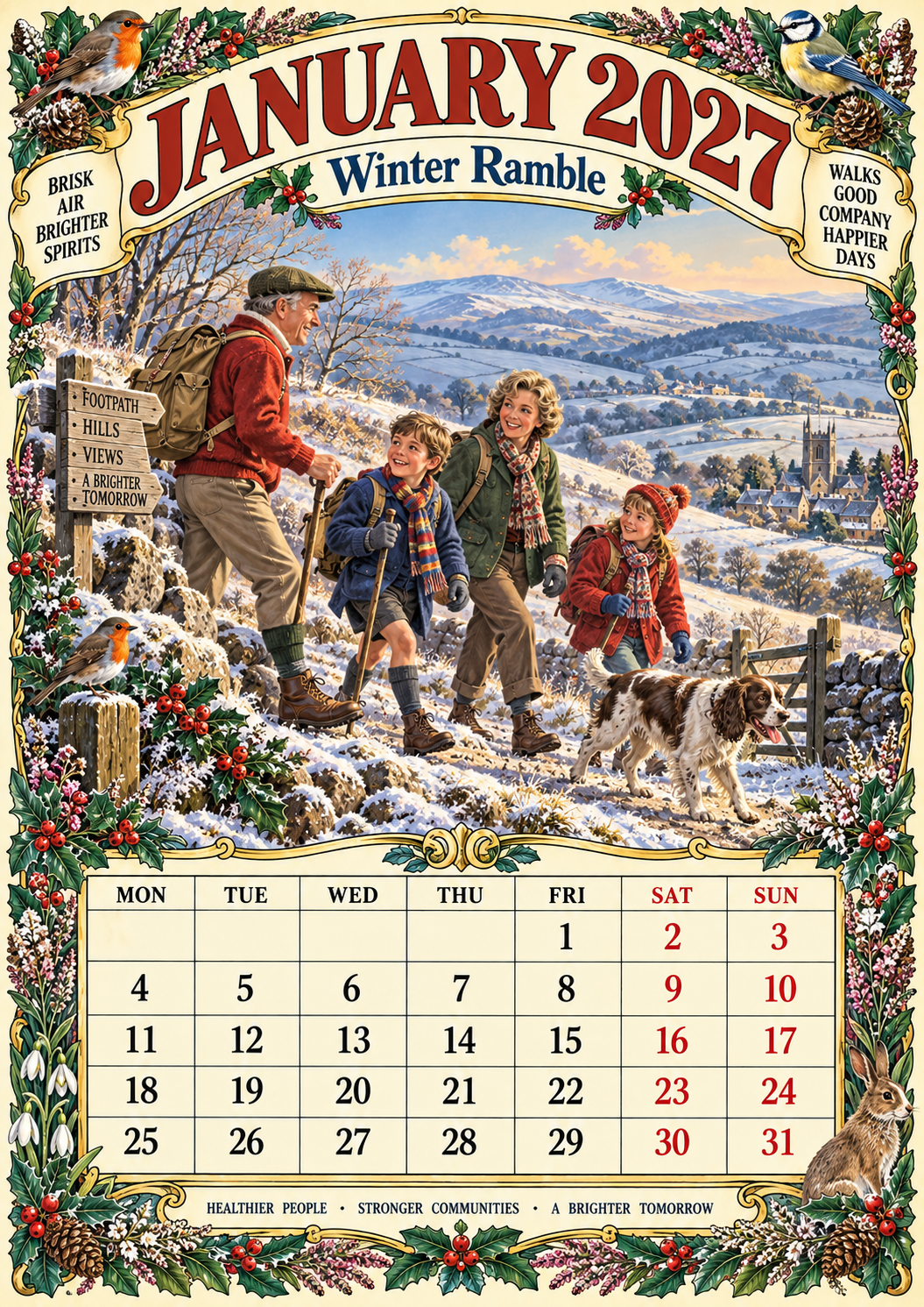 Britain at Play 2027 Wall Calendar – Leisure Days of the Sixties & Seventies ——The games, the days out, and the people who made them special.