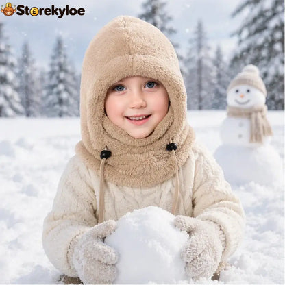 🔥 49% OFF – 3-in-1 Kids’ Winter Hood – Soft Fleece Hat Face Cover & Neck Warmer❄️🧣