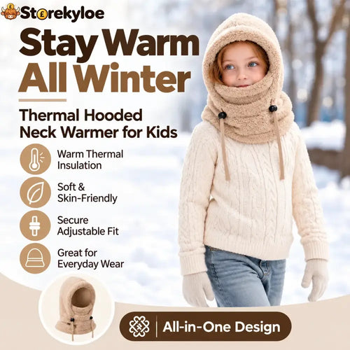 🔥 49% OFF – 3-in-1 Kids’ Winter Hood – Soft Fleece Hat Face Cover & Neck Warmer❄️🧣