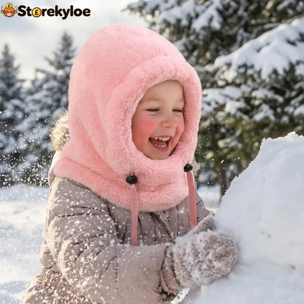 🔥 49% OFF – 3-in-1 Kids’ Winter Hood – Soft Fleece Hat Face Cover & Neck Warmer❄️🧣