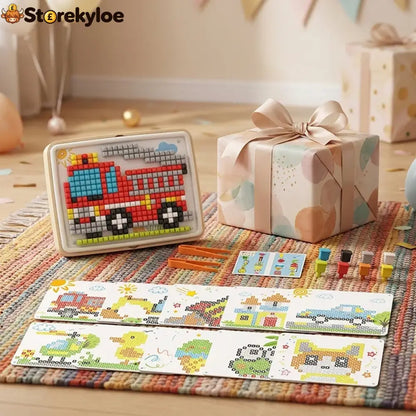 📢📢49% OFF!! ⏰Creative Mushroom Finger Puzzle Pegboard Toy - Jigsaw Puzzle + Storage Case