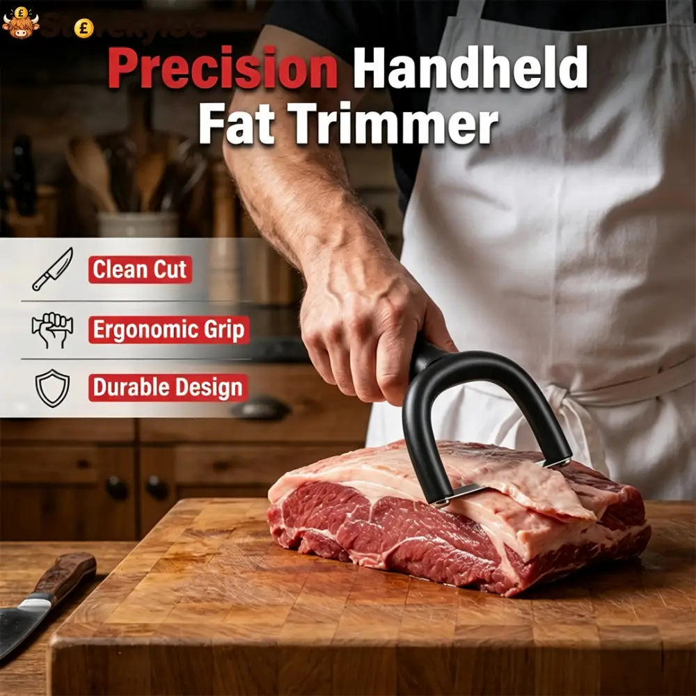 🔥 49% OFF! 🥩 Handheld Fat Trimmer for Beef & Pork Portable Meat Fat Remover Tool Easy Brisket Trimming BBQ Kitchen