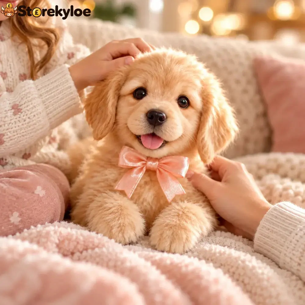 🎄 49% Off – Realistic Robot Golden Retriever Puppy - ✨ Custom Edition – Creamy Light Gold 🤍🌟